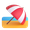 beach with umbrella emoji